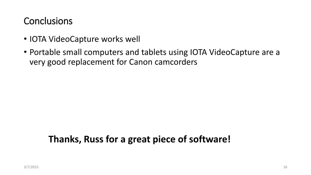 conclusions conclusions