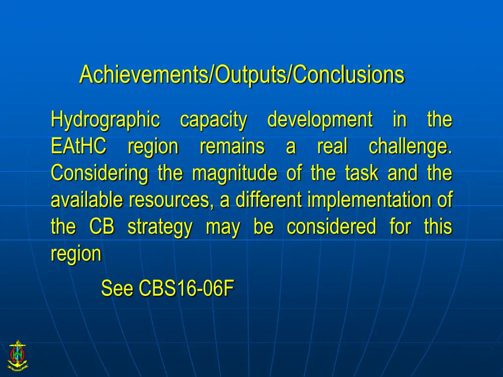 achievements outputs conclusions