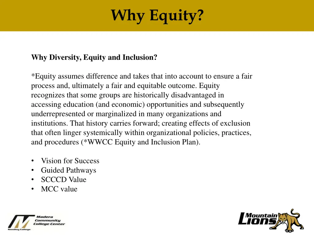 why equity