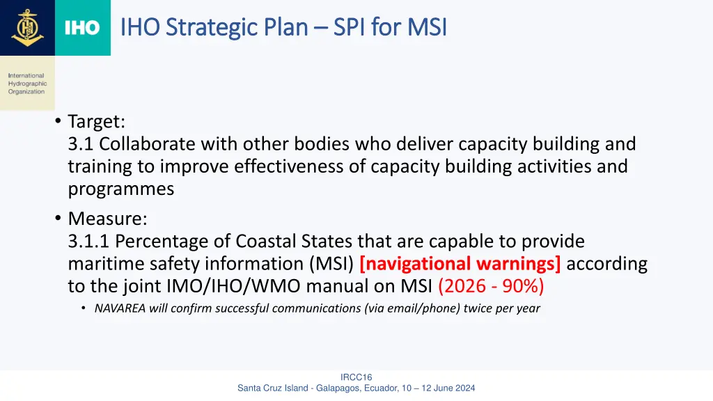 iho strategic plan iho strategic plan spi for msi