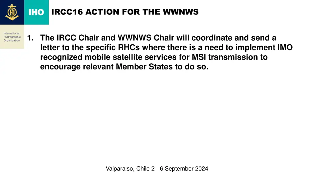 ircc16 action for the wwnws