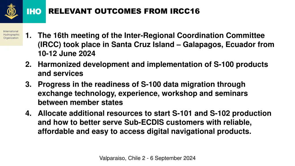 relevant outcomes from ircc16