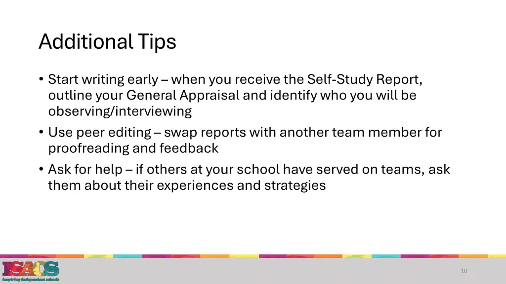 additional tips