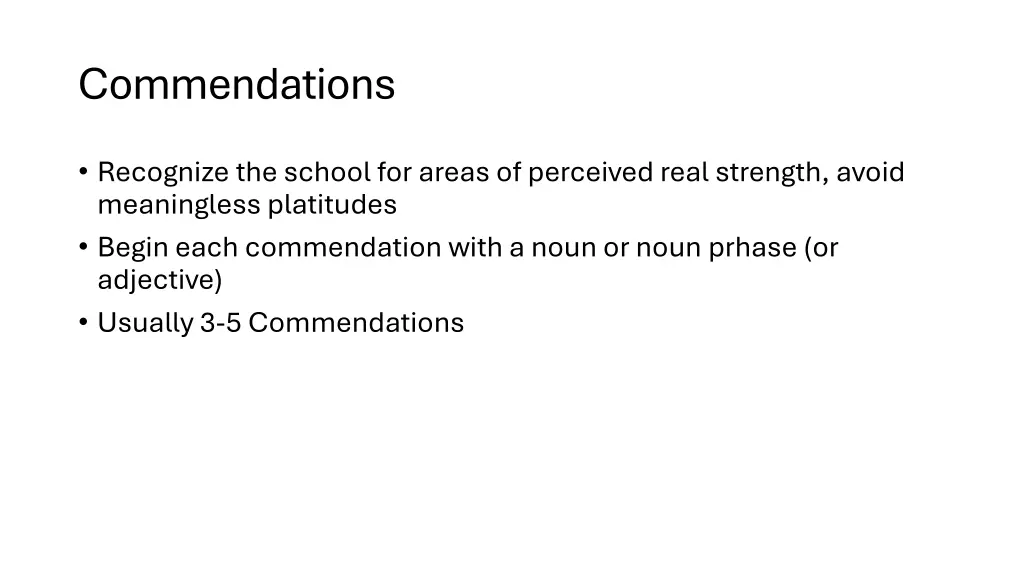 commendations 1