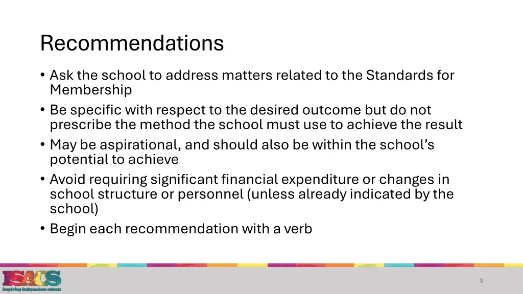 recommendations