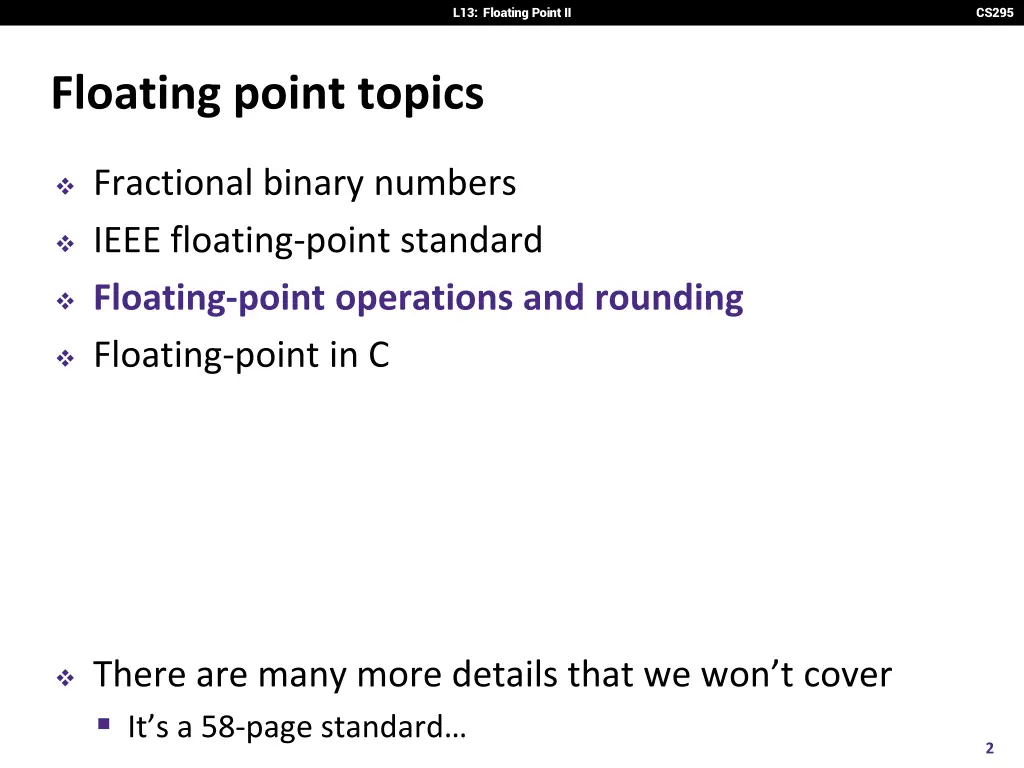 l13 floating point ii 1