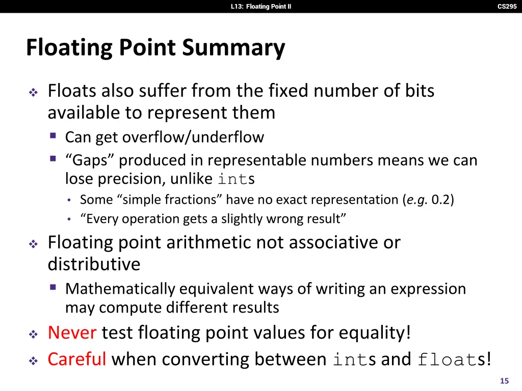 l13 floating point ii 14