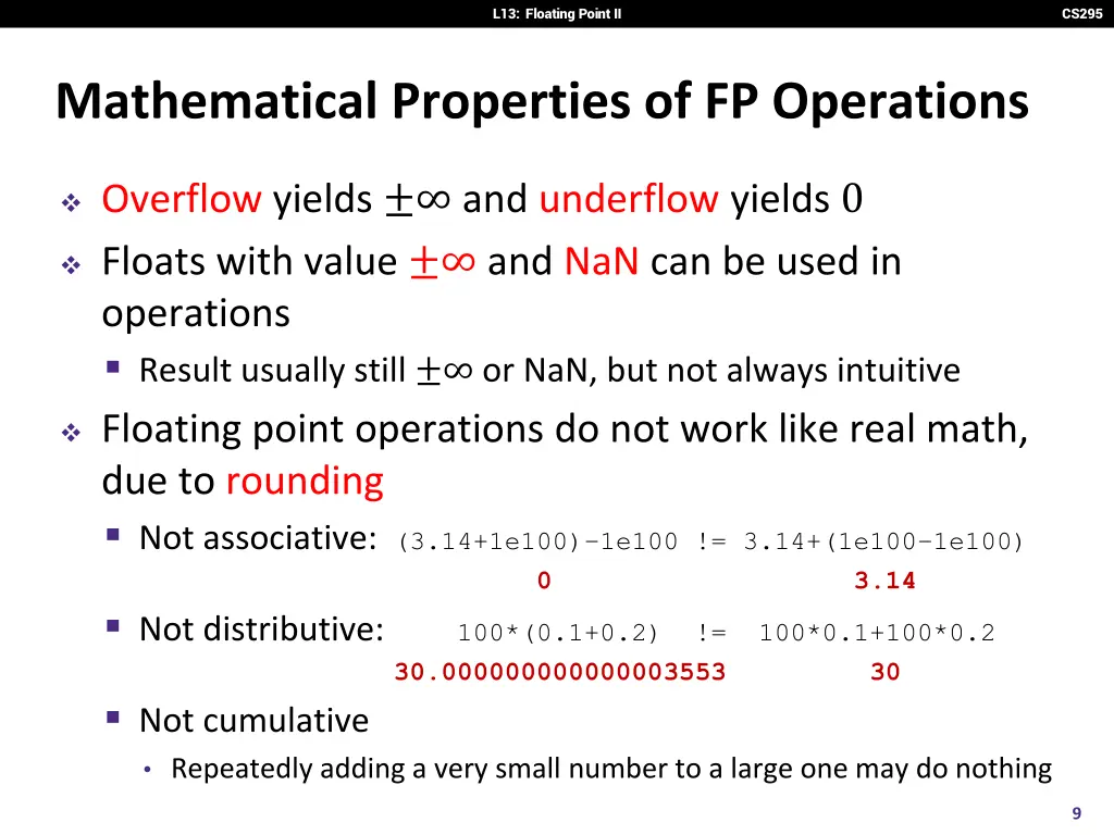 l13 floating point ii 8