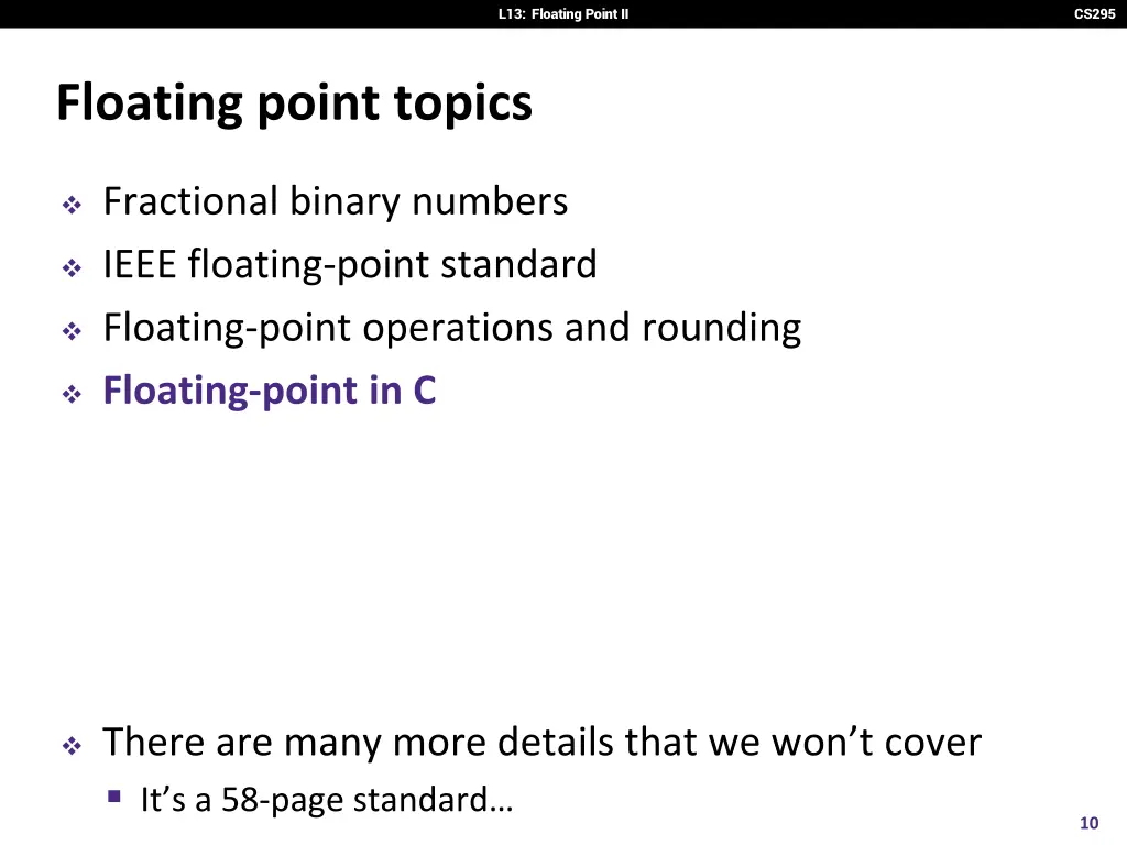 l13 floating point ii 9