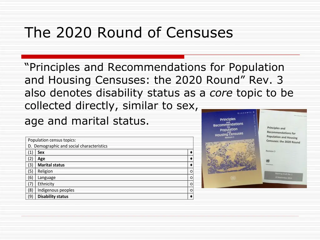 the 2020 round of censuses 1