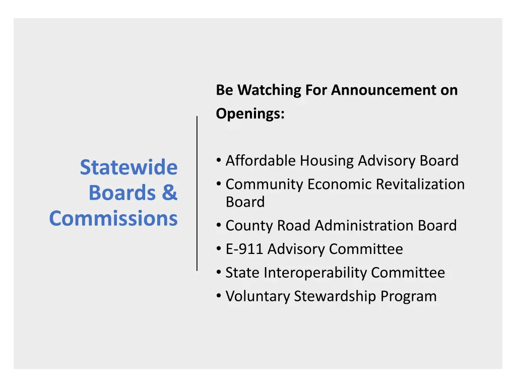 be watching for announcement on openings