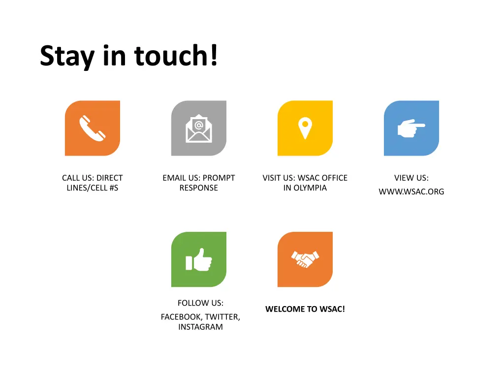 stay in touch