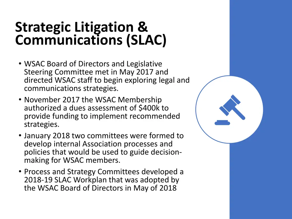 strategic litigation communications slac
