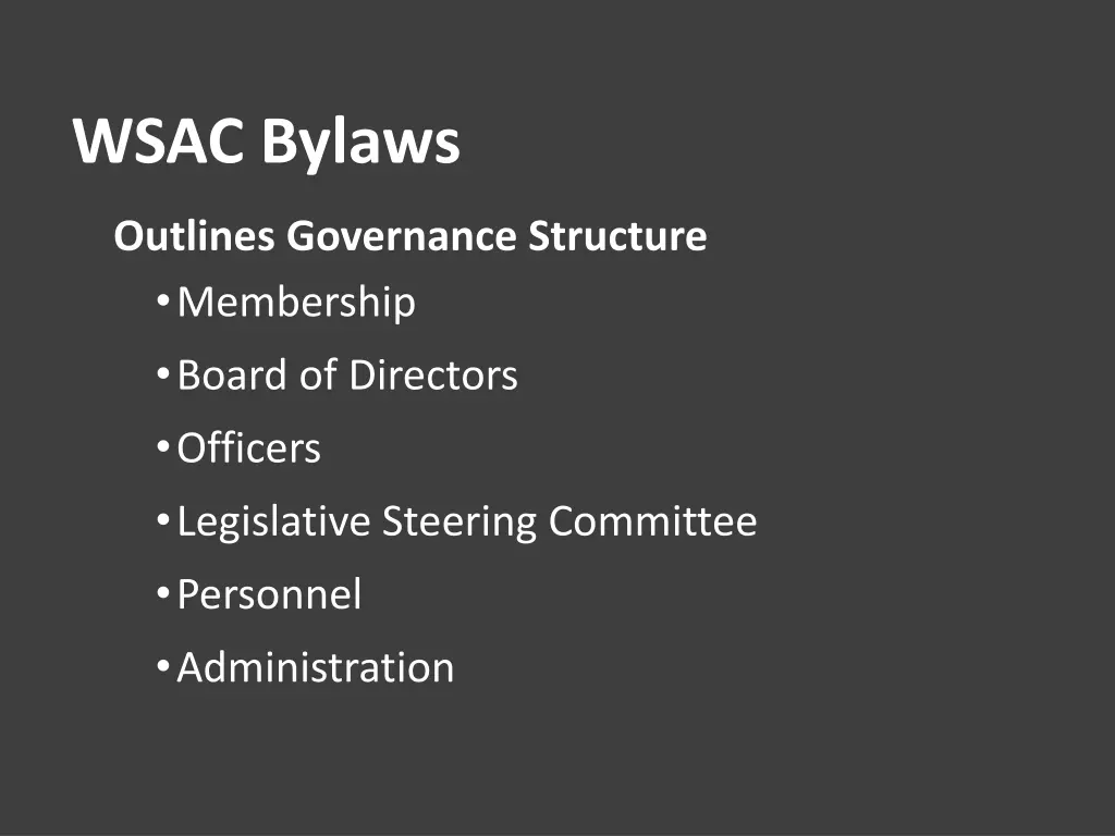 wsac bylaws