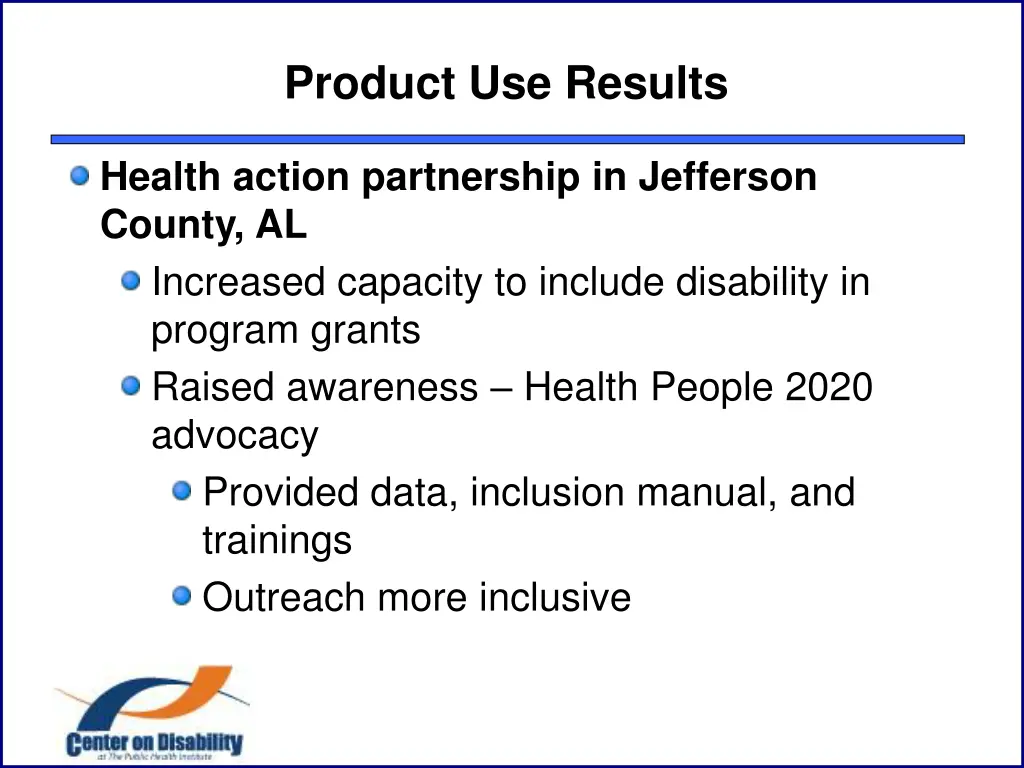 product use results 4