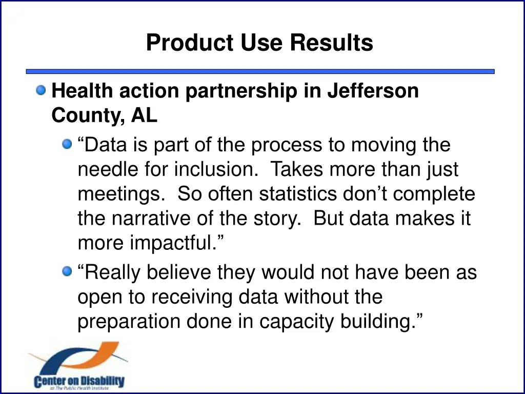 product use results 5