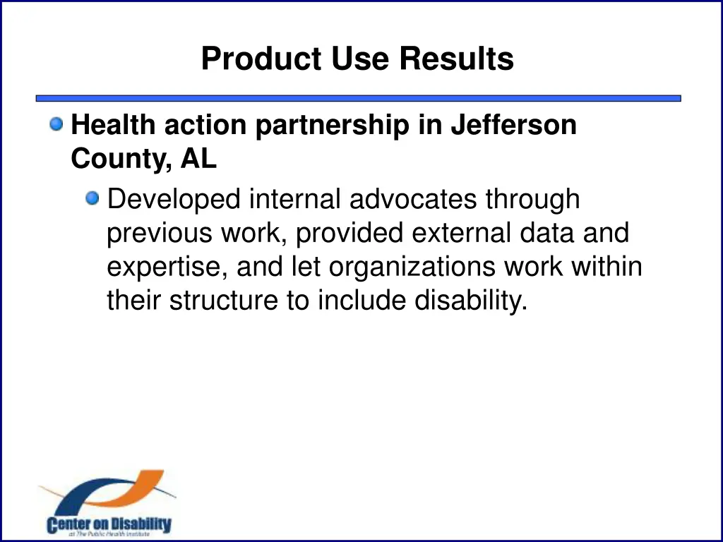 product use results 6