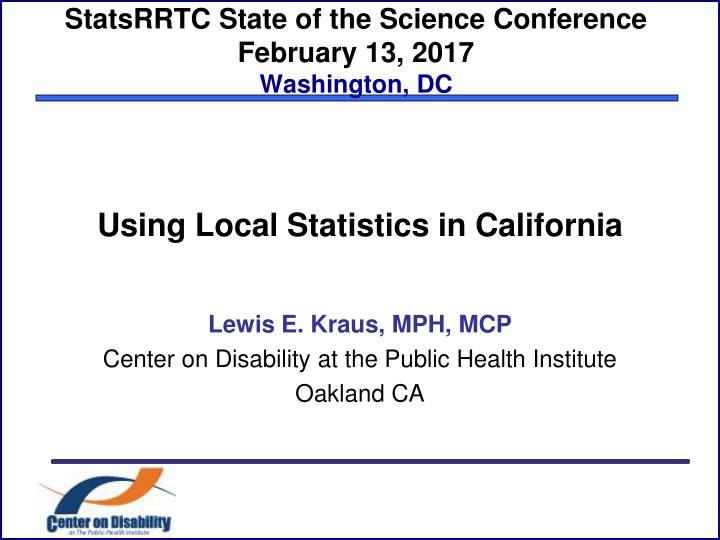 statsrrtc state of the science conference