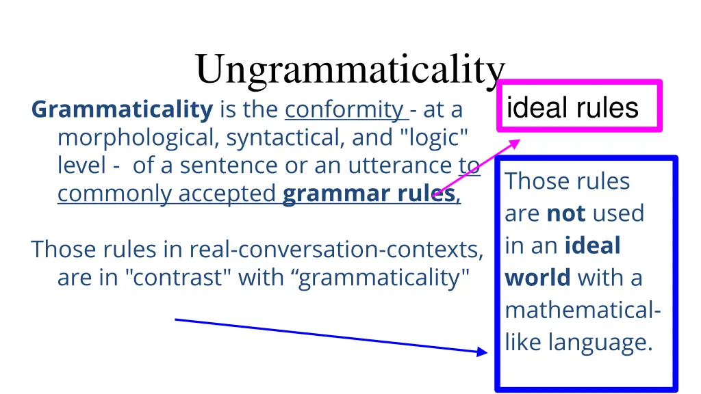 ungrammaticality