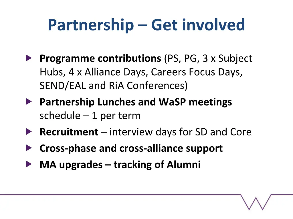 partnership get involved