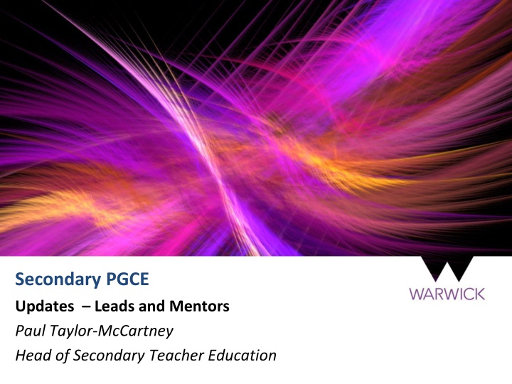 secondary pgce updates leads and mentors paul