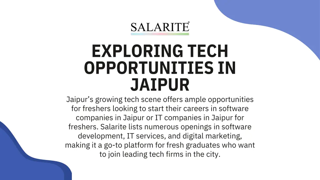 exploring tech opportunities in jaipur jaipur