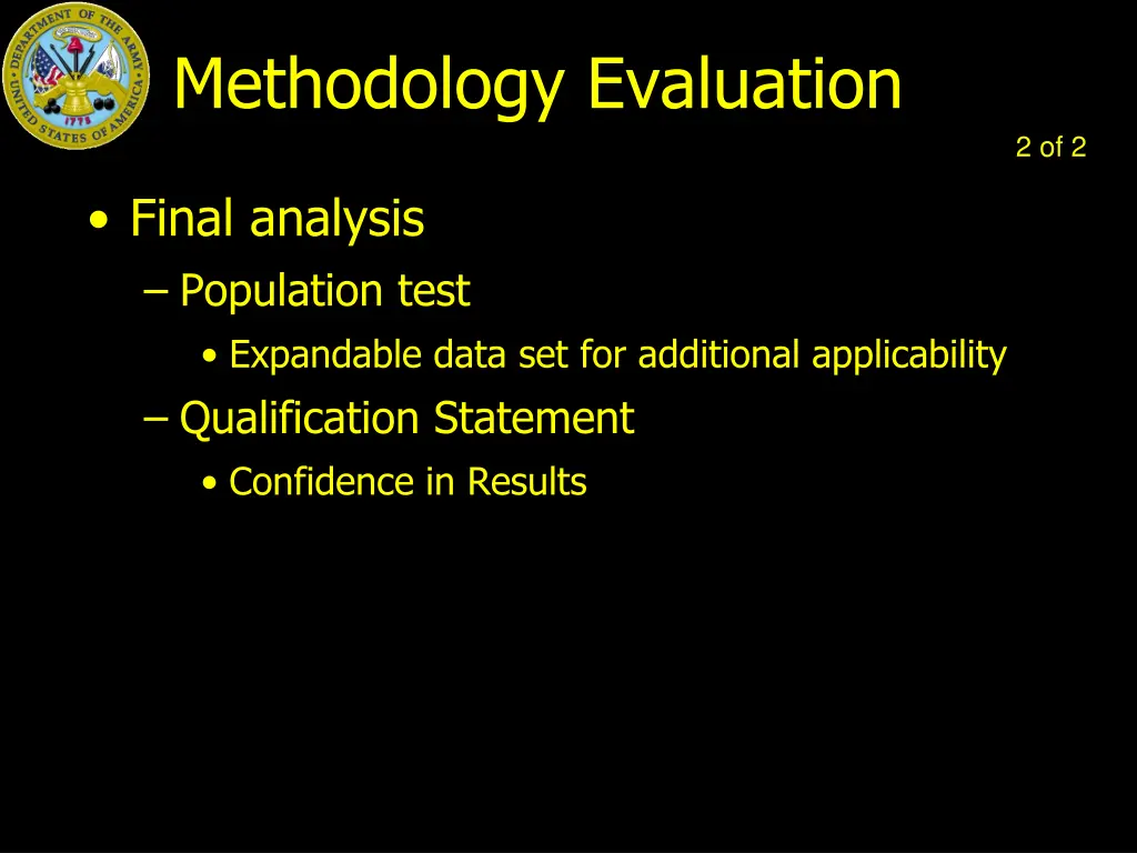 methodology evaluation 1
