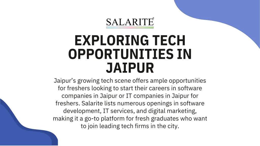 exploring tech opportunities in jaipur jaipur