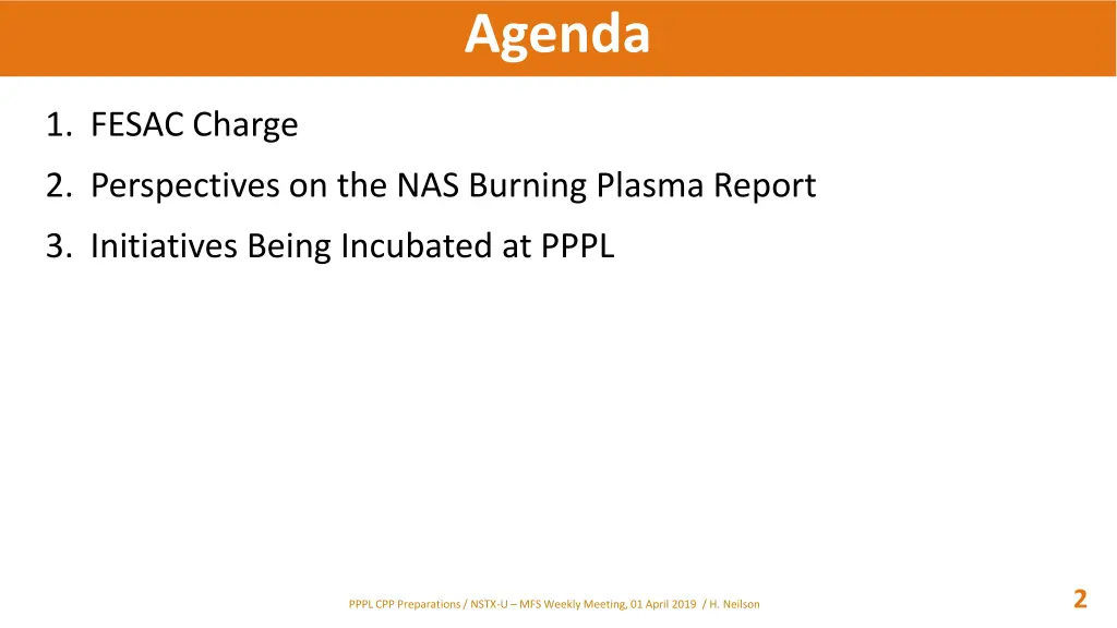 agenda