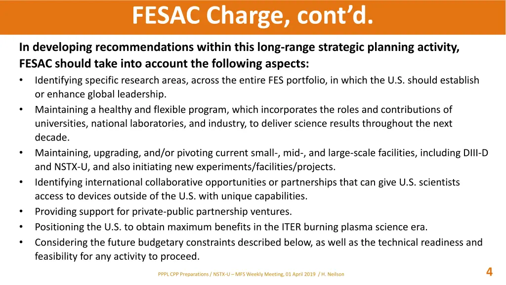 fesac charge cont d