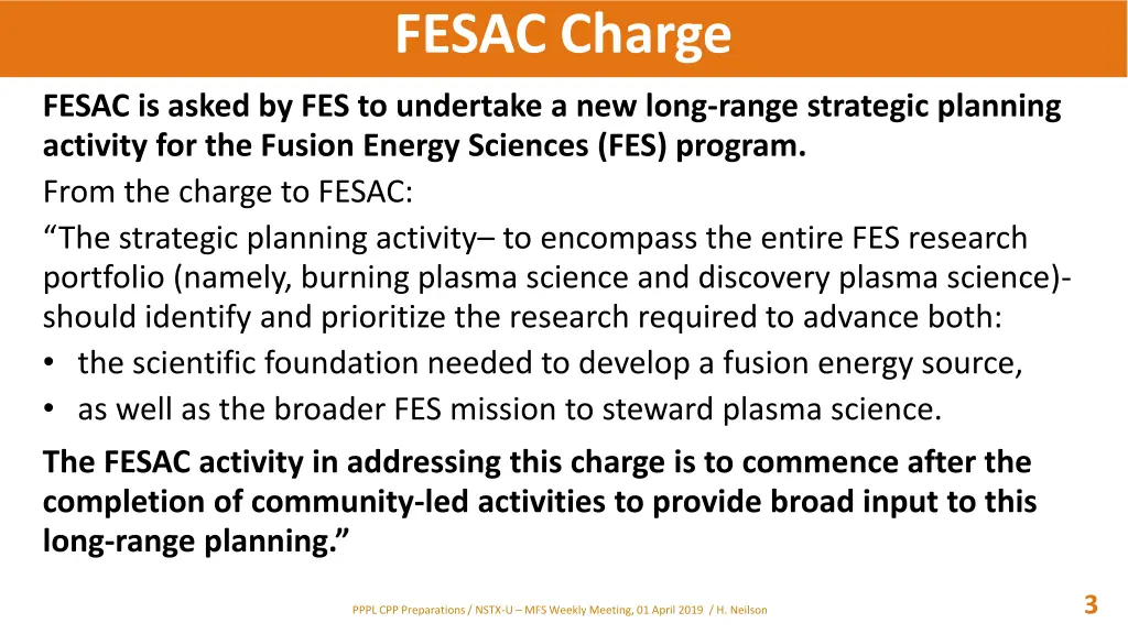 fesac charge