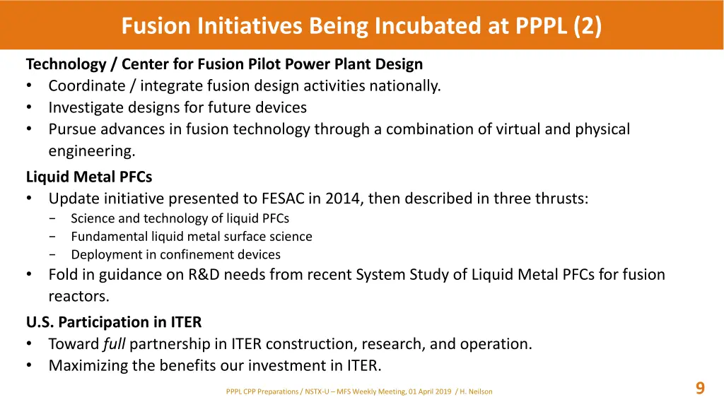 fusion initiatives being incubated at pppl 2