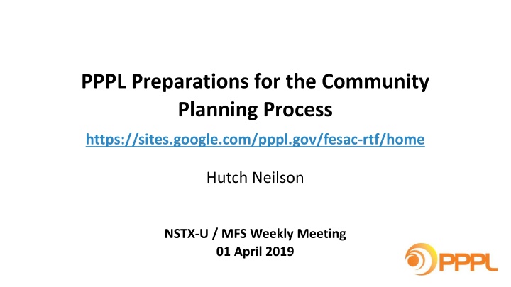 pppl preparations for the community planning