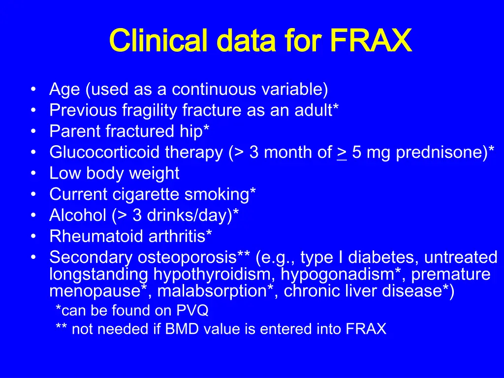 clinical data for frax clinical data for frax