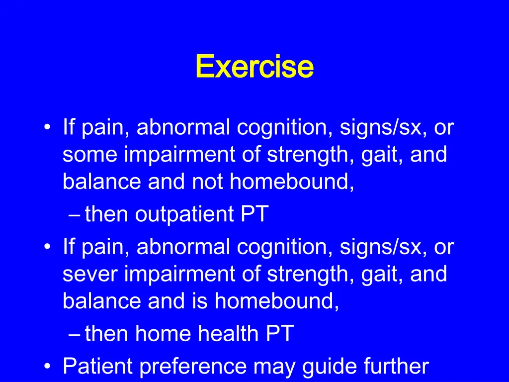 exercise exercise