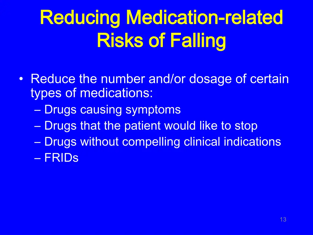 reducing reducing medication medication related