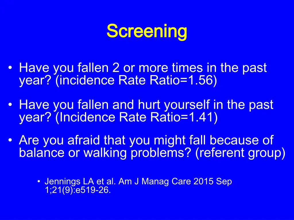 screening screening