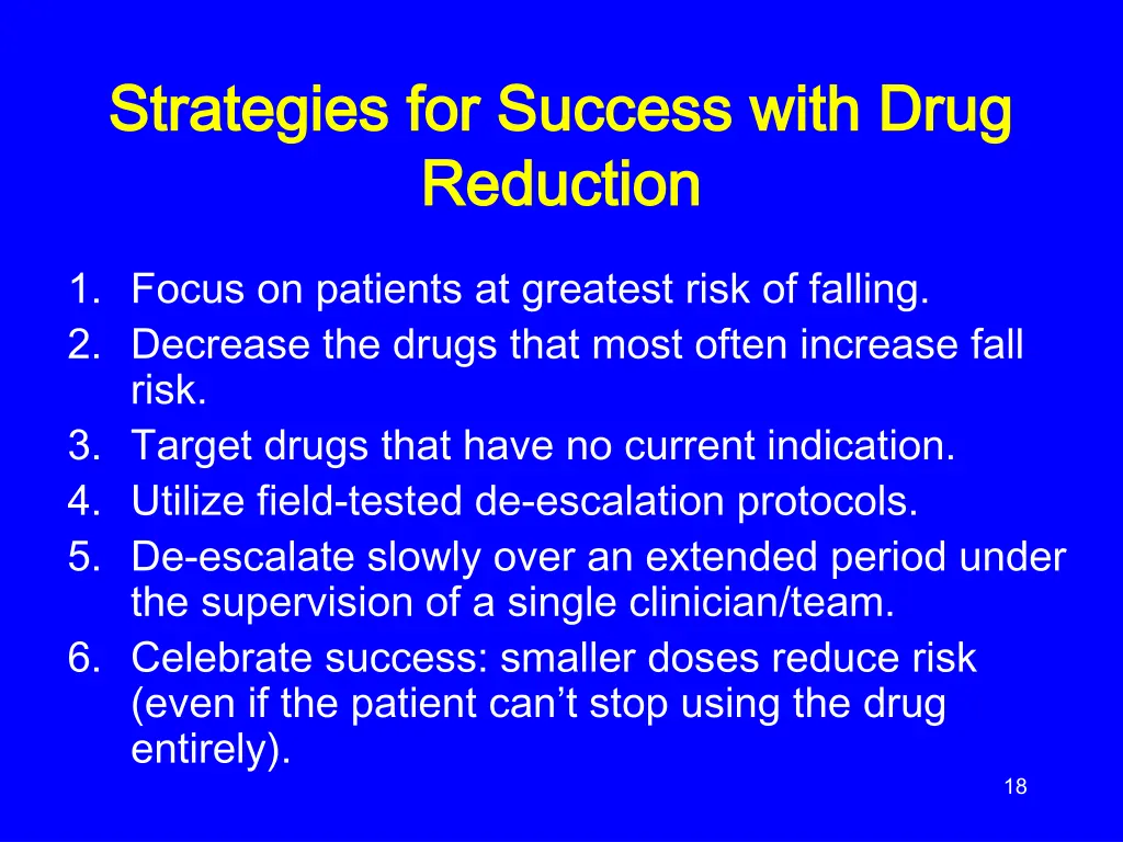 strategies for success with drug strategies