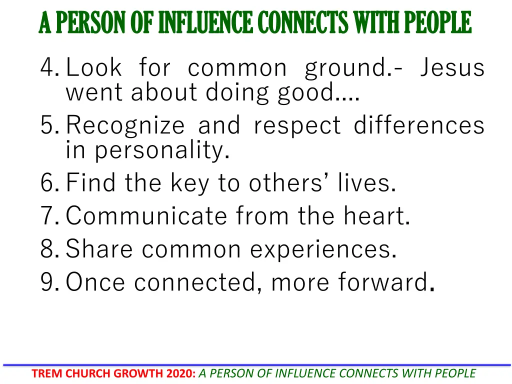 a person of influence connects with people 1