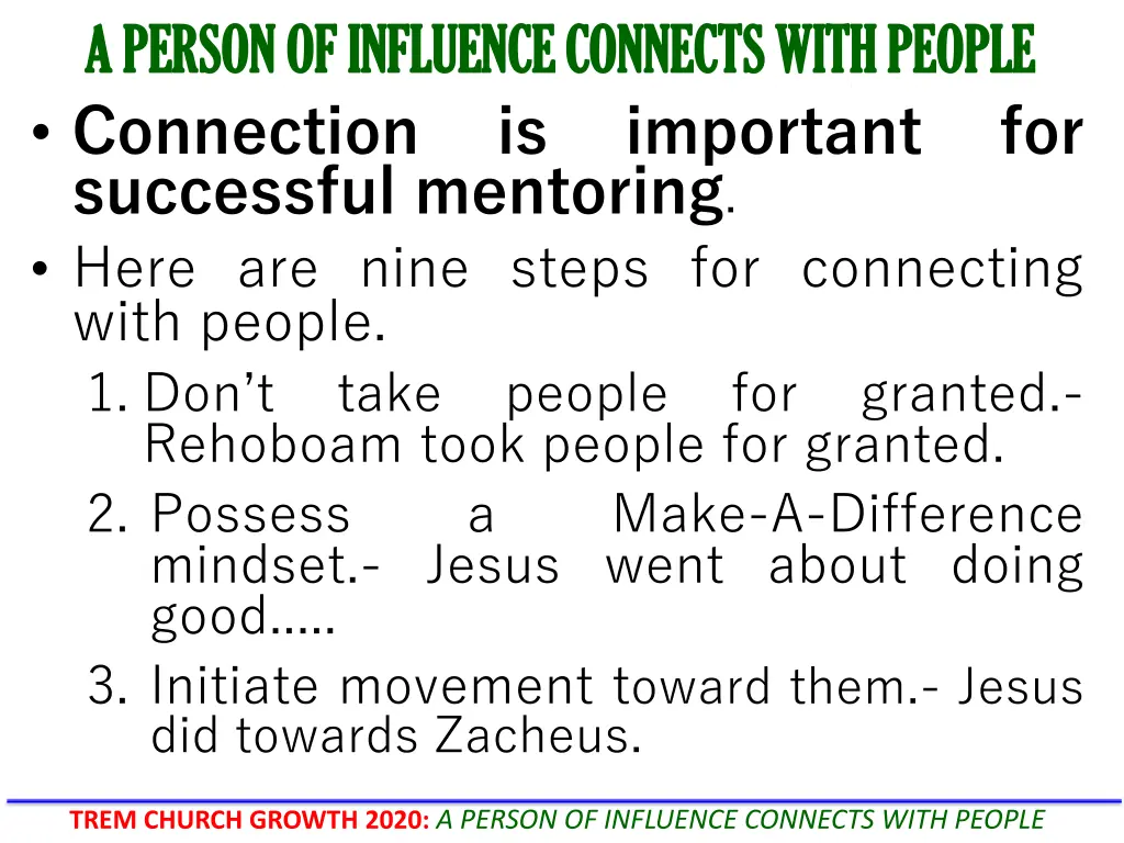 a person of influence connects with people