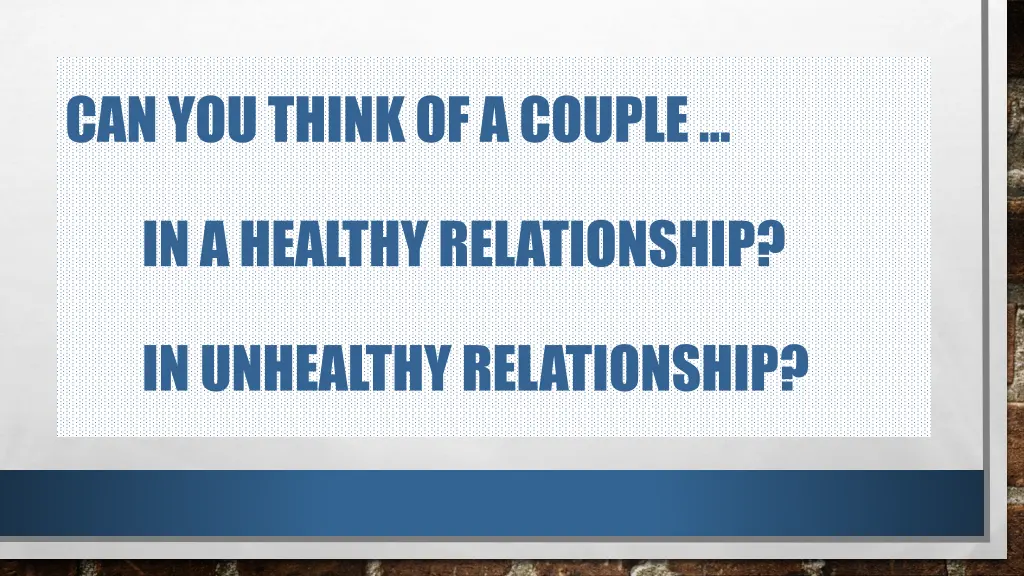 can you think of a couple