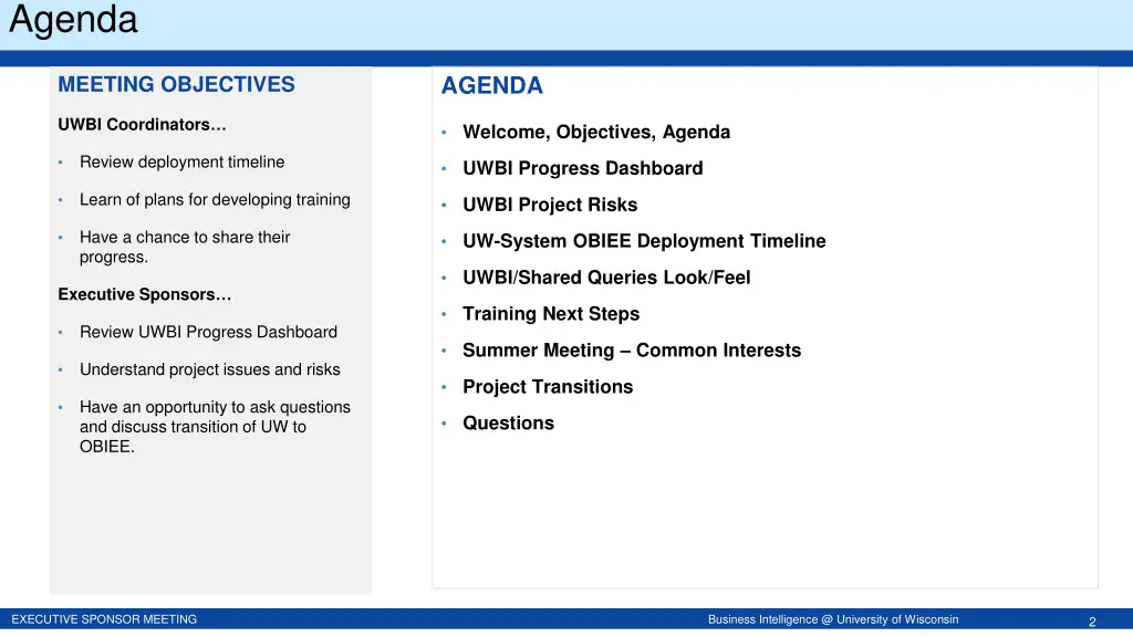 agenda