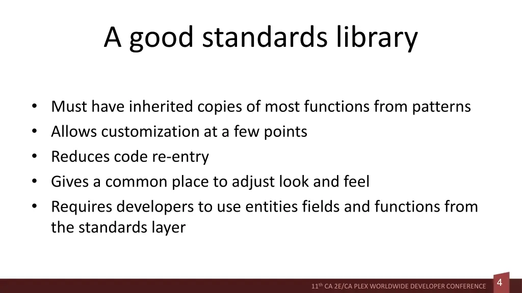 a good standards library