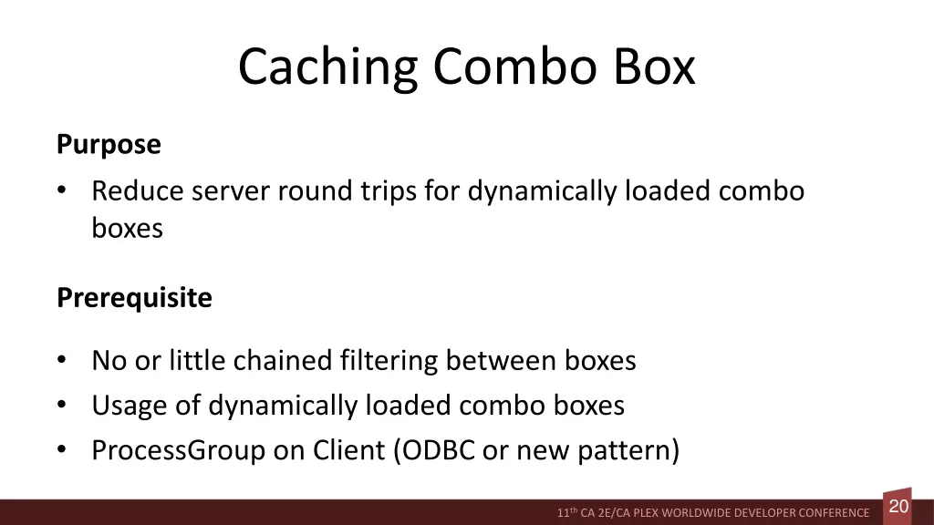 caching combo box