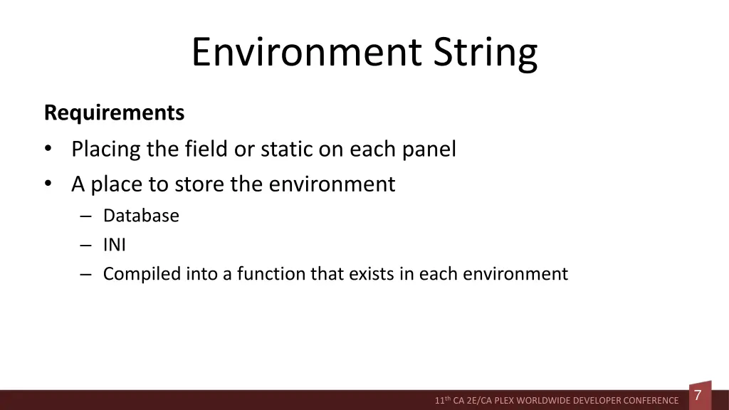 environment string 2