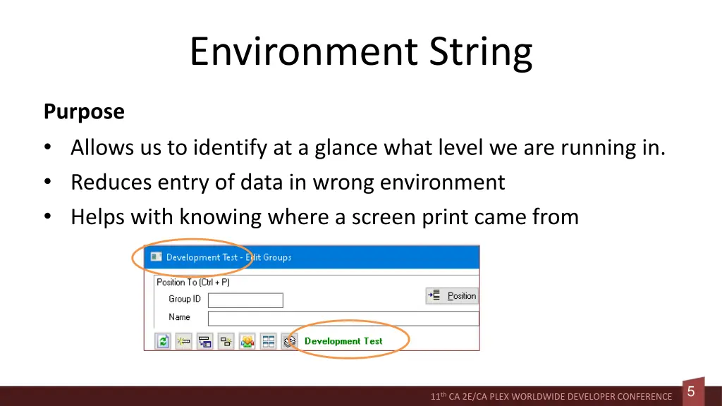 environment string