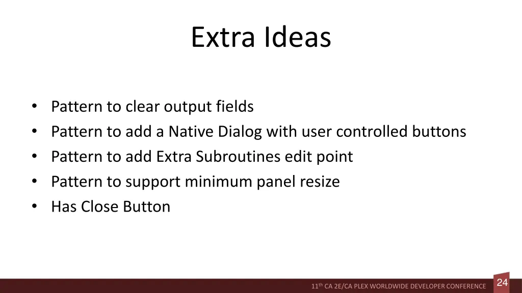extra ideas