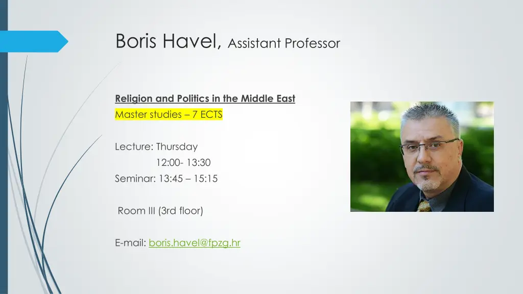 boris havel assistant professor