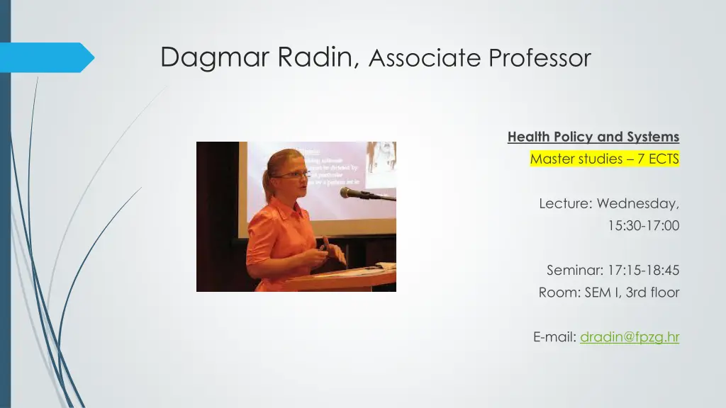dagmar radin associate professor