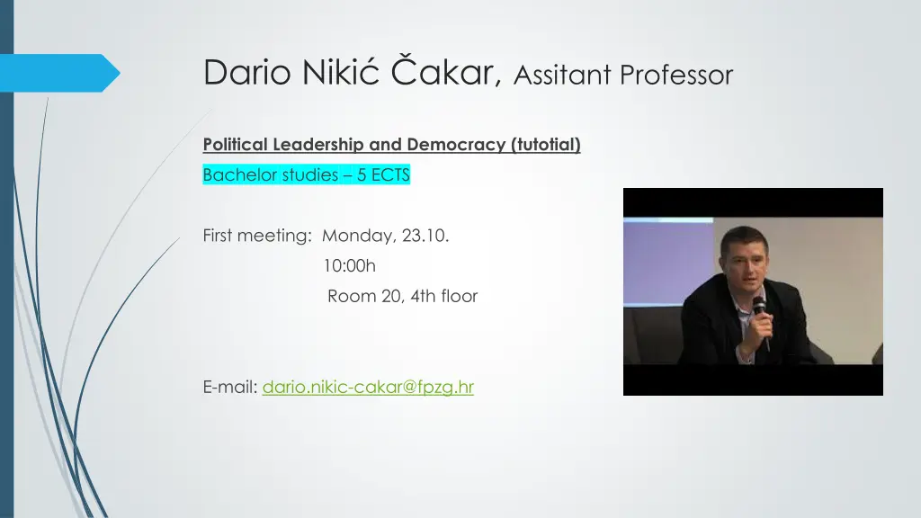 dario niki akar assitant professor